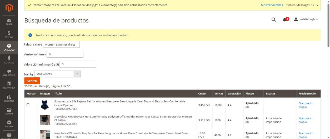 Resultados de búsqueda de AliExpress